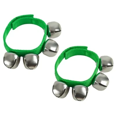 Abbildung von A Star Wrist Jingle Sleigh Bells mit Nylonband Paar Grün