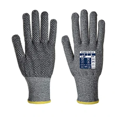Abbildung von Portwest Sabre Dot Glove PVC, Color: Grey, Size: M, A640G7RM