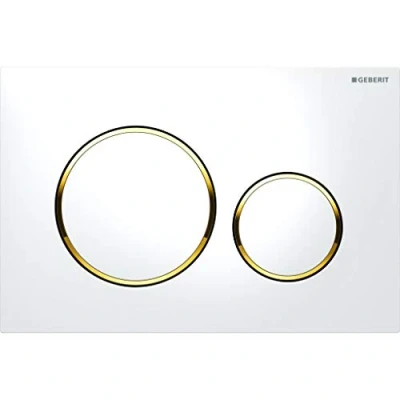 Abbildung von Geberit Betätigungsplatten Betätigungsplatte Sigma 20 für 2 Mengen Spülung weiß/gold