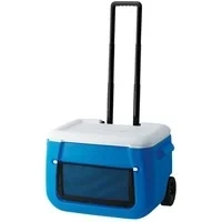 Abbildung von Coleman Passive Kühlbox 50 QT Poly lite Wheeled Mesh, Thermobox 47 L Fassungsvermögen, Mobile Eisbox mit Rädern
