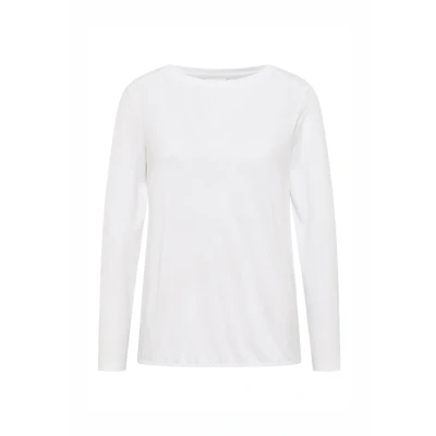 Abbildung von Cecil IN UNI Langarmshirt, Damen, Größe: XS, Weiß