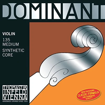 Abbildung von Thomastik Einzelsaite für 4/4 Violine Dominant G Saite Kunststoffkern, Silber umsponnen, stark