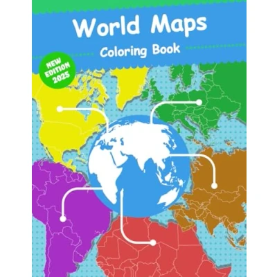 Abbildung von World Maps Coloring Book: Regional maps, Continents, countries of the Geography, Outline and Blank