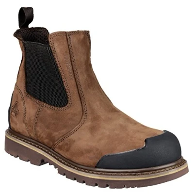 Abbildung von Amblers Safety Herren FS225 Sicherheitsschuhe Wasserdicht Chelsea Boots Stiefel Braun 44