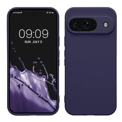 Abbildung von kwmobile Handyhülle kompatibel mit Google Pixel 9 Hülle Handy Case aus weichem Silikon in Deep Ocean