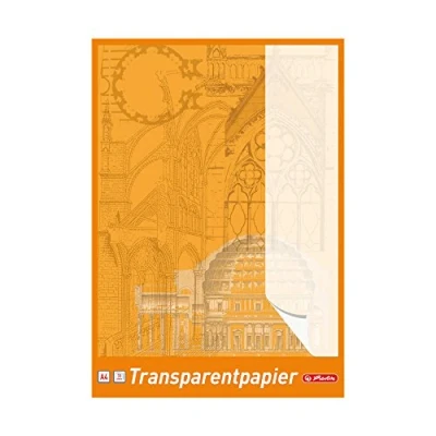 Abbildung von Herlitz Transparentpapier, 30 Blatt, DIN A4, 65 g/m², radierfest, bruchfest, lichtpausfähig