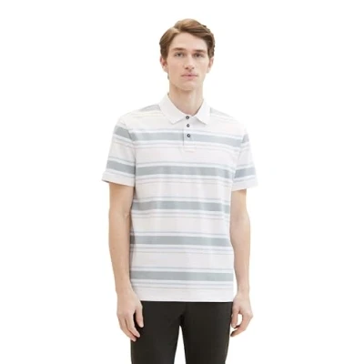 Abbildung von TOM Tailor Gestreiftes Poloshirt, Herren, Größe: XL, White multi stripe