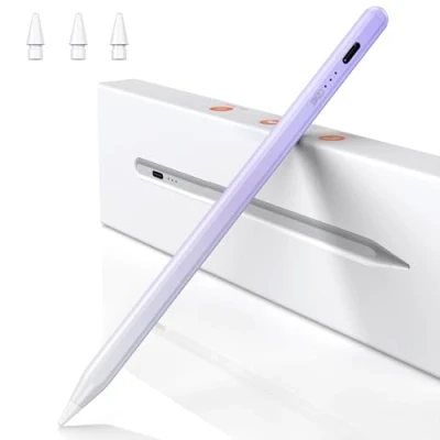 Abbildung von BAZO Stift für iPad Apple Pencil 2. Generation Schnellladeleistung Palm Rejection Neigungssensitivität Stylus Pro 13&#039;&#039;/12,9&#039;&#039;/11&#039;&#039;/ 6 10./Mini 5/6./Air 3/4. Lila Farbverlauf