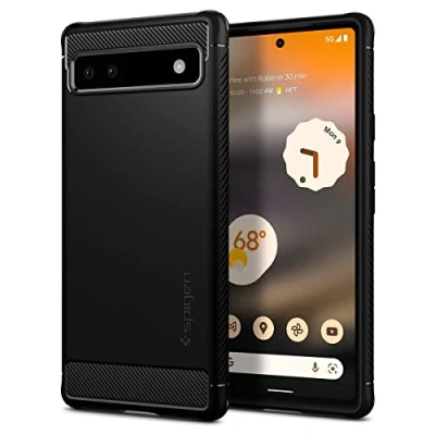 Abbildung von Spigen Rugged Armor Hülle Kompatibel mit Google Pixel 6a Schwarz
