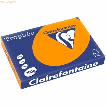 Abbildung von 4 x Clairefontaine Kopierpapier Trophee A3 160g/qm VE=250 Blatt intens