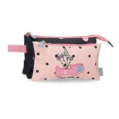 Abbildung von Enso Friends Together Federmäppchen, dreifach, Rosa, 22 x 12 5 cm, Polyester, Dreifach Etui