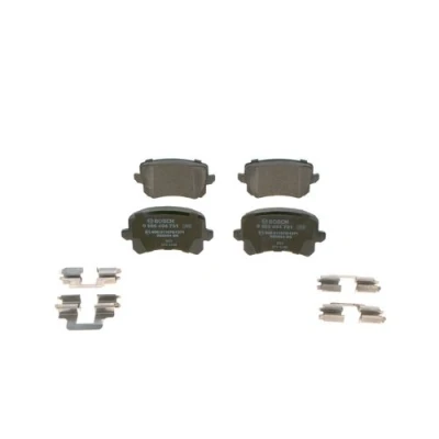 Abbildung von BOSCH 0 986 494 731 Bremsbelagsatz Low Metallic mit Anti Quietsch Blech, Schrauben Feder, Zubehör VOLKSWAGEN: Tiguan I, Passat B7 Alltrack