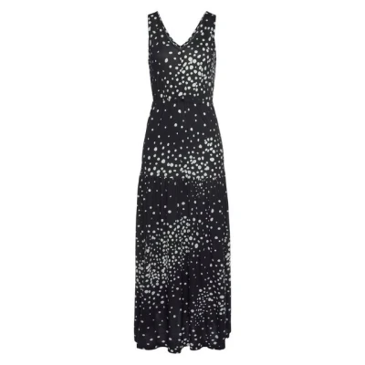 Abbildung von Vivance Maxikleid, mit Punktedruck und V Ausschnitt, Sommerkleid, elegantes Strandkleid