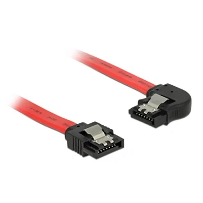 Abbildung von DeLock 83964 SATA Kabel (0,5 m, 7 pin, Male Connector/Male Connector, Schwarz, Rot, Gerade)