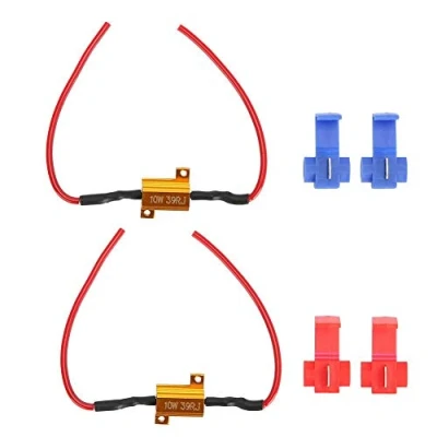 Abbildung von Suuonee LED Lastwiderstand, 2Pcs Auto Decoder Anti Hyper Flash Kein Fehler Draht Gebundener Lastwiderstand 10W 39Ω