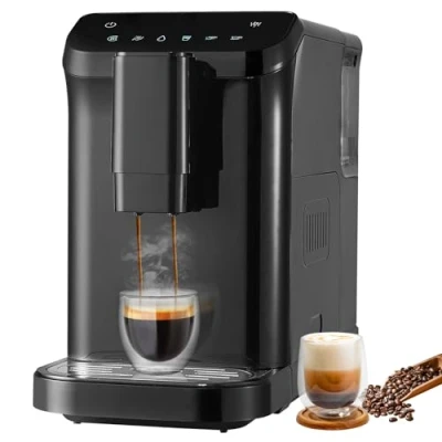 Abbildung von VEVOR Automatische Espressomaschine 15 Bar eingebauter Mühle Mahlstufen