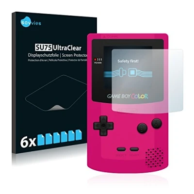 Abbildung von Savvies 6 Stück Schutzfolie für Nintendo Gameboy Color Displayschutz Folie Ultra Transparent