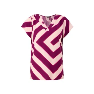 Abbildung von comma Bluse Beige mehrfarbig pink, Damen, Größe: 34, pink