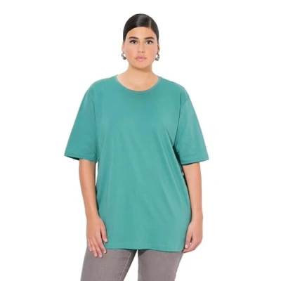 Abbildung von Ulla Popken Tshirt basic, Damen, Größe: 54/56, Green