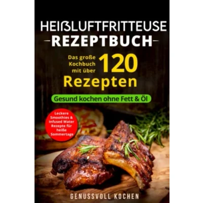 Abbildung von Heißluftfritteuse Rezeptbuch: Das große Kochbuch mit über 120 leckeren Rezepten Gesund kochen ohne Fett &amp; Öl Inkl. Low Carb Rezepte, glutenfrei, ... Chips, Weihnachtsrezepte (Genussvoll Kochen)