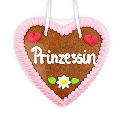 Abbildung von Lebkuchenherz 14cm Prinzessin