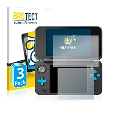 Abbildung von BROTECT Schutzglas für Nintendo 2DS XL (3 Stück) Schutzfolie Panzer Folie Glas [Extrem Kratzfest 9H, Anti Fingerprint, Ultra Transparent]