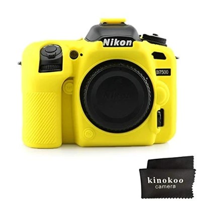 Abbildung von kinokoo Silikonhülle für Nikon D7500 Gummischutzhülle (Gelb)
