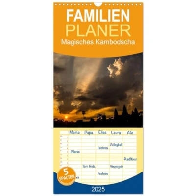 Abbildung von Familienplaner 2025 Magisches Kambodscha mit 5 Spalten (Wandkalender, 21 cm x 45 cm), CALVENDO