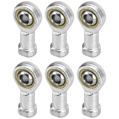 Abbildung von QWORK® 6 Stück 8mm Gelenkkopf Gelenklager, M8 x 1.25 Gelenklager Metrisch Innengewinde Rechtsgewinde selbst schmierend für Sphärische Gleitstangenenden