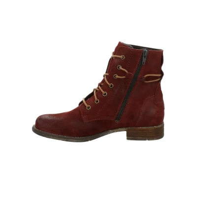 Abbildung von Josef Seibel Schnürstiefelette, Damen, Größe: 41, Carmin Schuhe