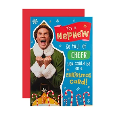 Abbildung von Hallmark Weihnachtskarte für Neffe Lustiges Warner Bros Elf