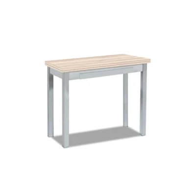 Abbildung von ASTIMESA Buchartig Küchentisch, Metall Glas Holz, Amundsen, 80x40cm