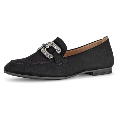 Abbildung von Gabor Slipper, Damen, Größe: 36, Schwarz(altsilber) Veloursleder