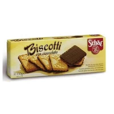 Abbildung von 3x Schar Biscotti al Cioccolato Schokoriegel Schokoladenkekse Glutenfrei 150g