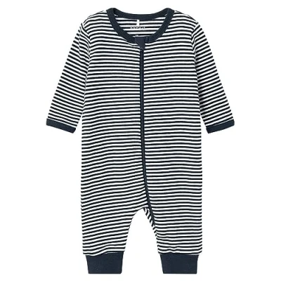 Abbildung von Name it Nbnnightsuit ZIP CORE Unisex Pyjama für Kinder, Größe: 74, Dark sapphire