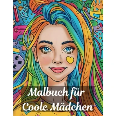 Abbildung von Malbuch für Coole Mädchen ab 10 Jahren: Mit Motiven (Tiere , Hobbys, Aktivitäten)