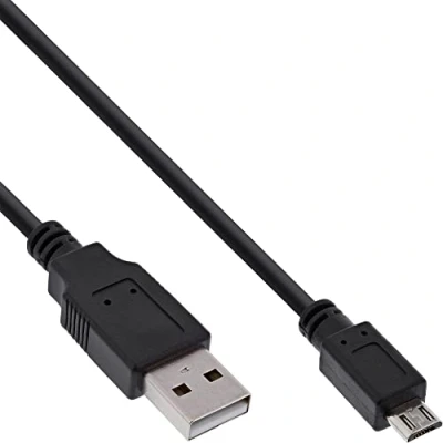 Abbildung von Inline® Micro USB 2.0 Kabel, A Stecker an B Stecker, schwarz, 1m
