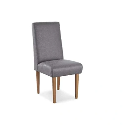 Abbildung von CAVADORE Esszimmerstuhl Kira, Polsterstuhl für Küche, Esszimmer oder Wohnküche in Büffellederoptik, Passend zur Küchengarnitur 48 x 103 62, Mikrofaser: hellgrau