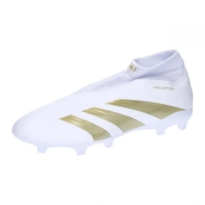 Abbildung von adidas Performance Predator League Laceless FIRM Ground Fußballschuh Nocken, Herren, Größe: 44, Footwear white/gold metallic Schuhe