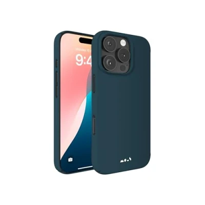 Abbildung von Mous Hülle für iPhone 16 Pro Max MagSafe Kompatibel Case Super Thin 2.0 Schlanke Design Handyhülle Navy Blau