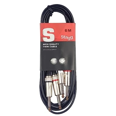 Abbildung von Stagg STC6P Twin Kabel (6m, Stecker auf Stecker)