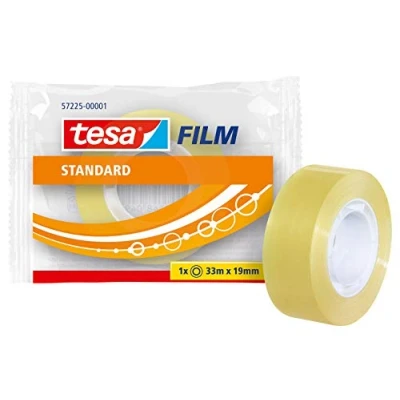 Abbildung von tesa tesafilm standard Transparentes Multifunktions Klebeband für Heim Schul und Büroanwendungen 33 m x 19 mm