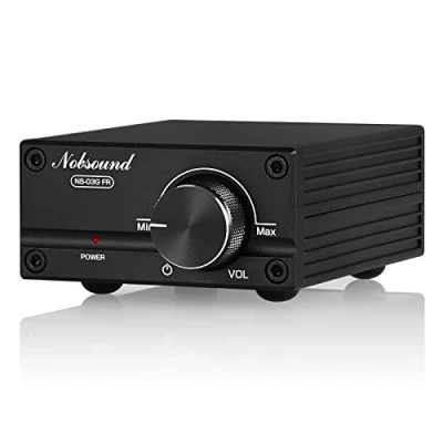Abbildung von Nobsound 100W Full Frequency Mono Channel Digital Power Amplifier Audio Mini Amp with Supply (Black)