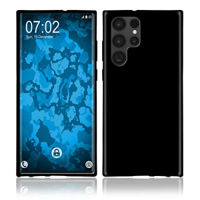 Abbildung von PhoneNatic Case kompatibel mit Galaxy S23 Ultra Hülle Silikon Schwarz Cover