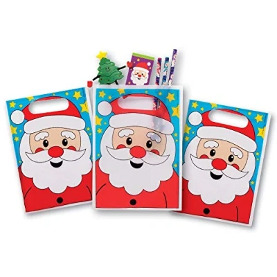 Abbildung von Baker Ross AX587 Weihnachtsmann Partytüten, Geschenktüten für Weihnachtsgeschenke, Süßigkeiten und Gefälligkeiten, Großpackung, 30 Stück