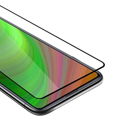 Abbildung von Cadorabo Vollbild Panzer Folie kompatibel mit Huawei P SMART PRO Schutzfolie in TRANSPARENT SCHWARZ Gehärtetes (Tempered) Display Schutzglas 9H Härte 3D Touch