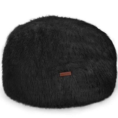 Abbildung von Green Bean runder Sitzpouf Felloptik in 3 Farben Sitzhocker mit Füllung Maße 45 x 25 cm perfekte Ergänzung zum Sitzsack Sitzwürfel Sitzkissen Hocker Schwarz