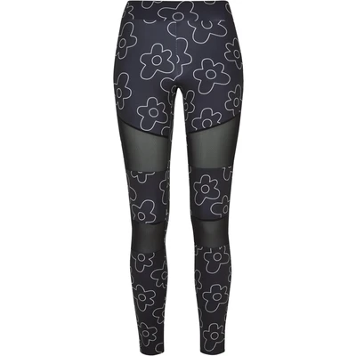 Abbildung von Urban Classics TECH AOP Leggings Hosen, Damen, Größe: XL, Blackflower