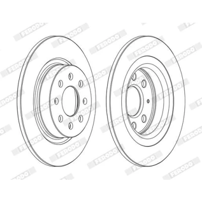 Abbildung von FERODO PREMIER DDF1299C Bremsscheibe 264 10 4 voll beschichtet mit Schrauben OPEL: Corsa E Schrägheck, Adam, FIAT: Grande Punto Schrägheck