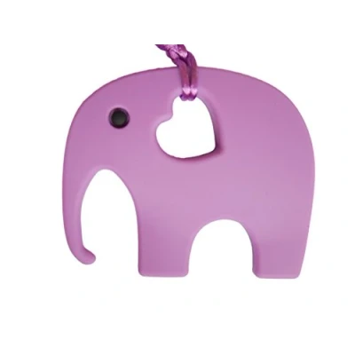 Abbildung von Elefant Beißring für Babys &amp; Zahnungshilfe beim Zahnen, BPA Frei Perfektes Baby Spielzeug Geschenk in 12 Farben Erhältlich (Violett)